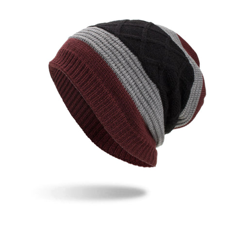 Cabirol Gorro Invierno Con Forro Interior Tricolor Rojo-Negro