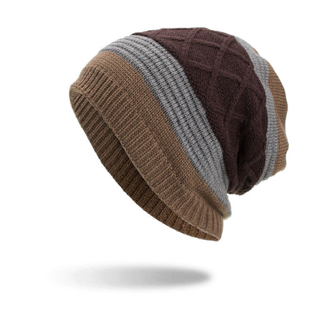 Cabirol Gorro Invierno Con Forro Interior Tricolor Beige-Marrón